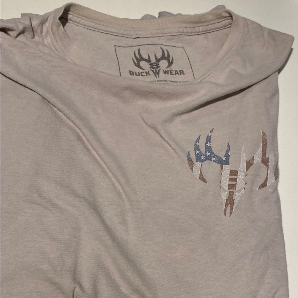 Men's BuckWear Beige Graphic Tee